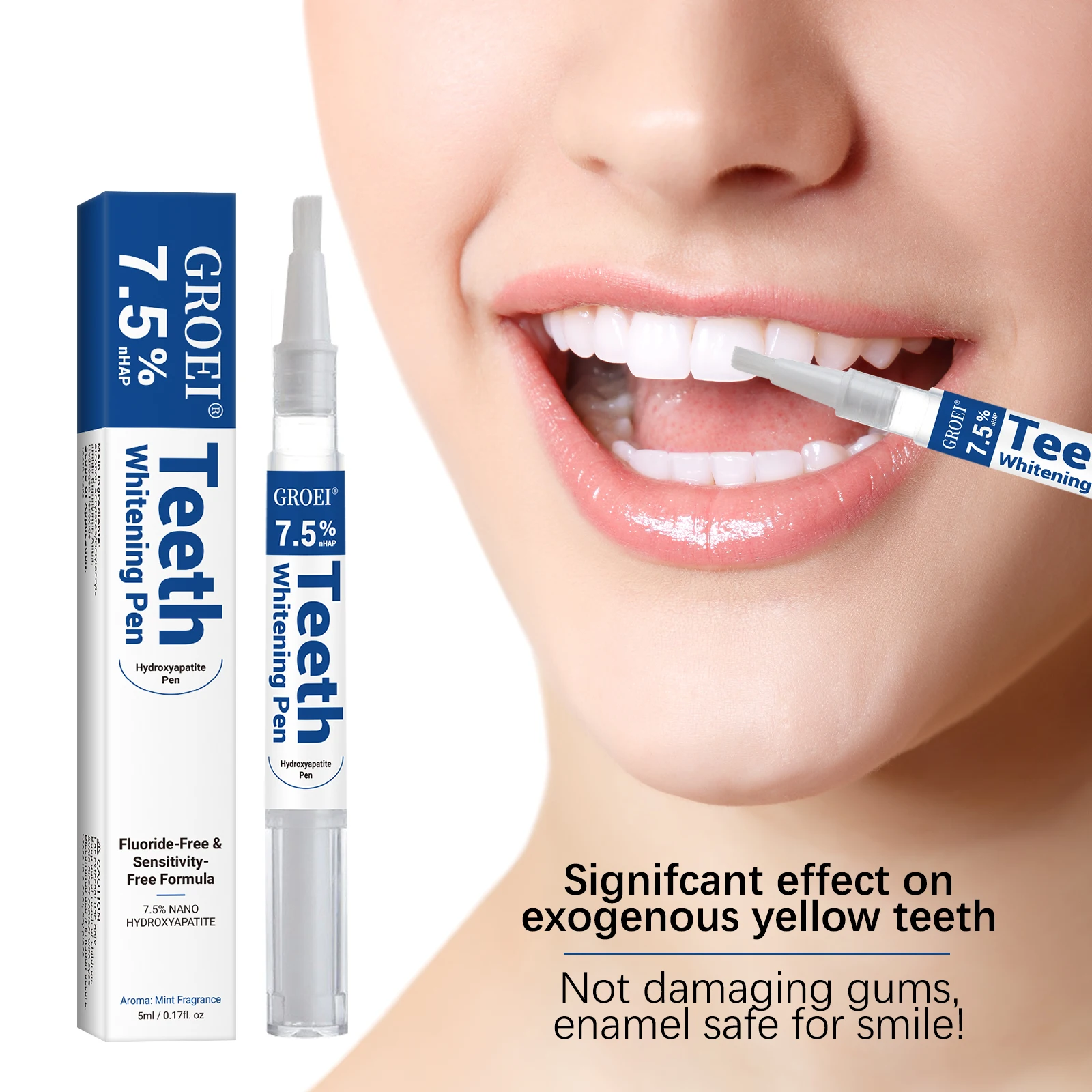 Teeth Whitening Results - Hydroxyapatite Tand Whitening Pen Oogverblindende Witte