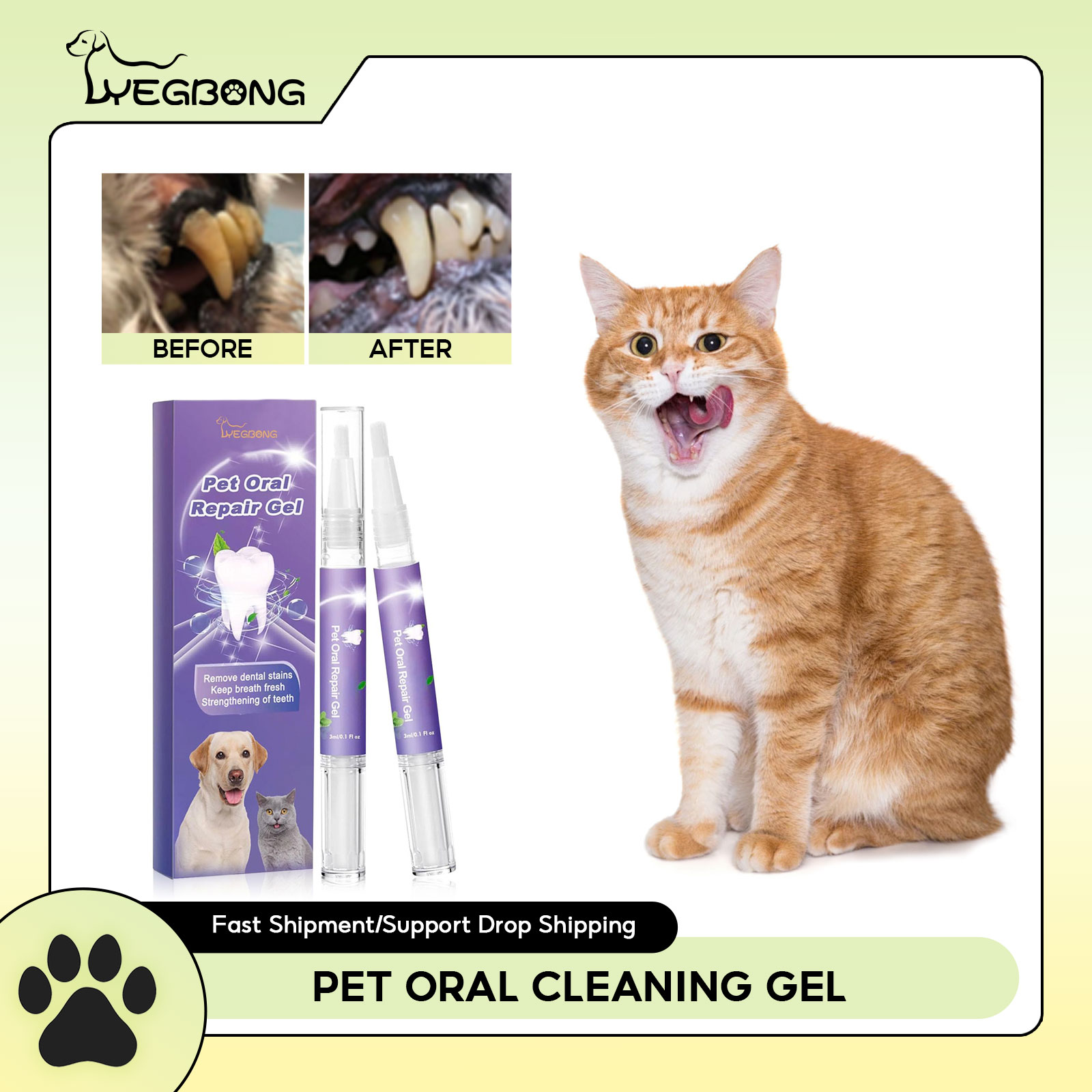 Teeth Whitening Results - Huisdier Orale Reparatie Gel Puppy Tandsteen