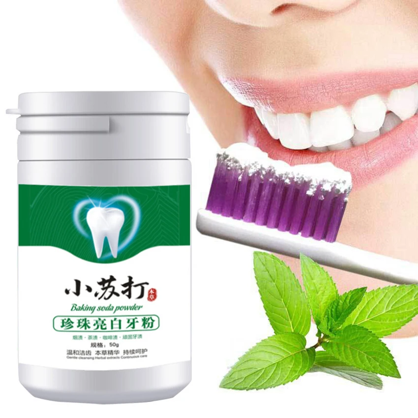 Teeth Whitening With Baking Soda - Bakken Soda Verhelderende Tand Poeder, Plaque