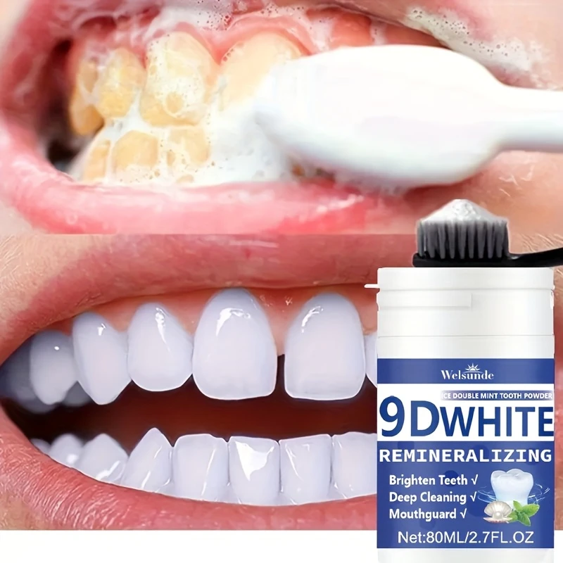 Teeth Whitening At Home - 9D Wit Remineraliserend Hydroxyapatiet Tandpoeder, Tandbleekpoeder,