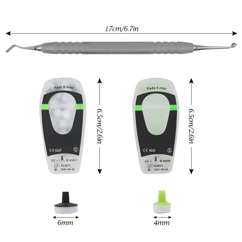 Teeth Whitening Zoom - Tandheelkundige composietkit met schuimkussen Vormgereedschap Handvatspatel