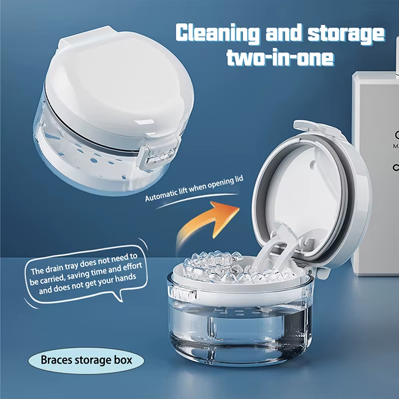 Teeth Whitening Brush - Draagbare Orthodontische Retainer Case Meerlaagse Onzichtbare