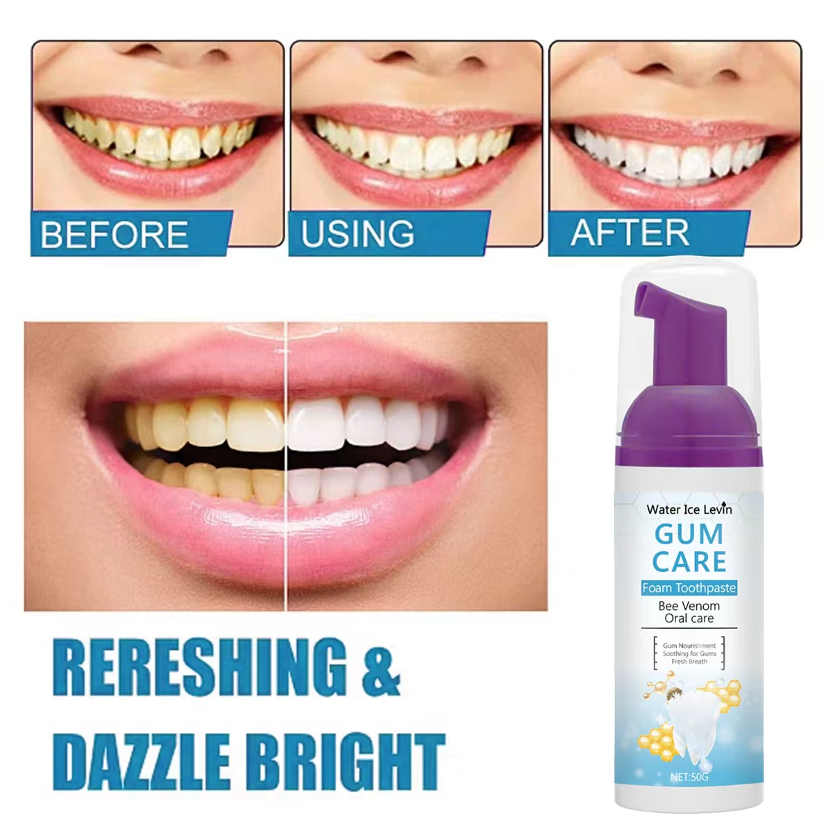 Water Ice Levin Gum Care Schui - Teeth Whitening Xylitol Gum recensie en prijs