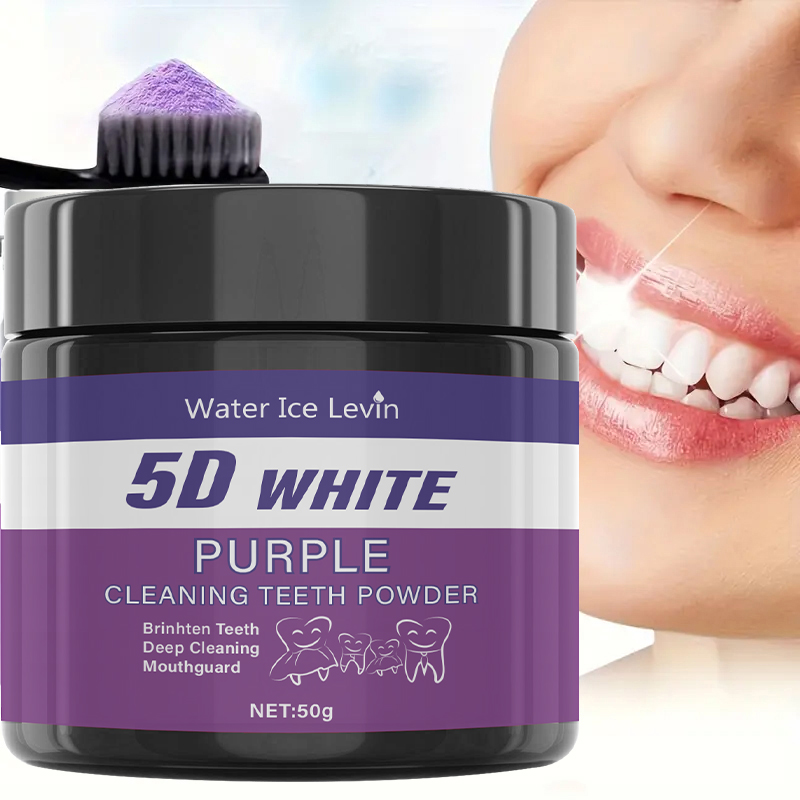 5D witte tandenpoeder. Paarse  - Teeth Whitening With Baking Soda recensie en prijs